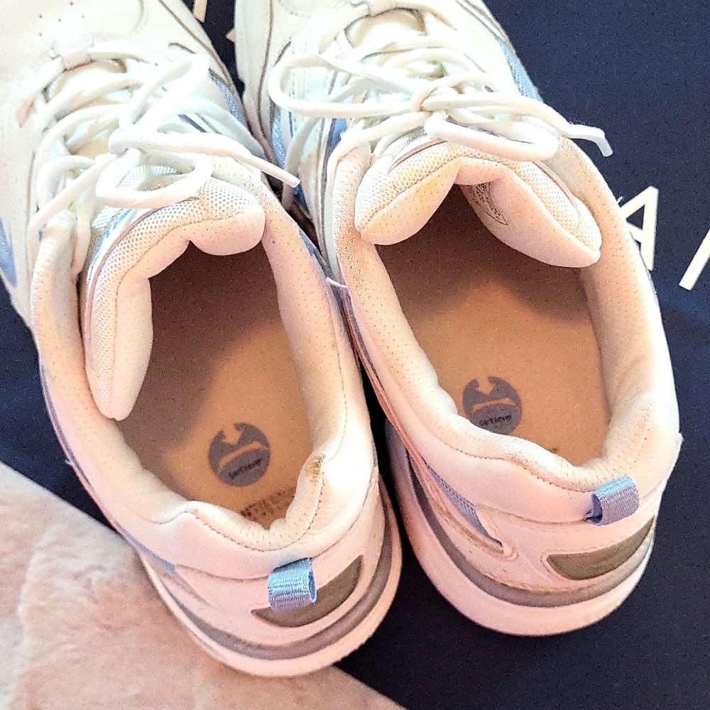 Avia 330 Archrocker White and Blue Women's Heavy Duty Dad Sneakers - Picture 8 of 15